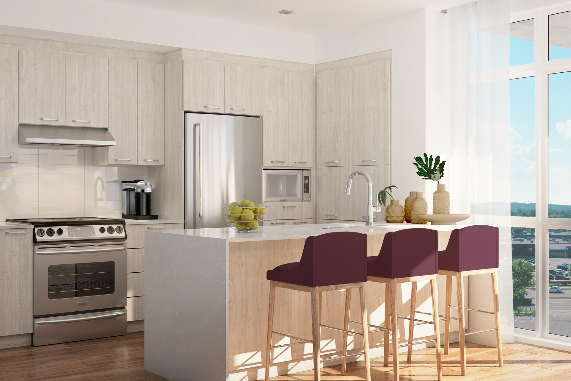 INtérieur d'un appartement dans le complexe de condos locatifs LUX - Condos Locatifs